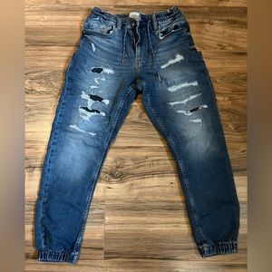 H&M Hybrid Regular Taper Denim Jogger Jeans size S